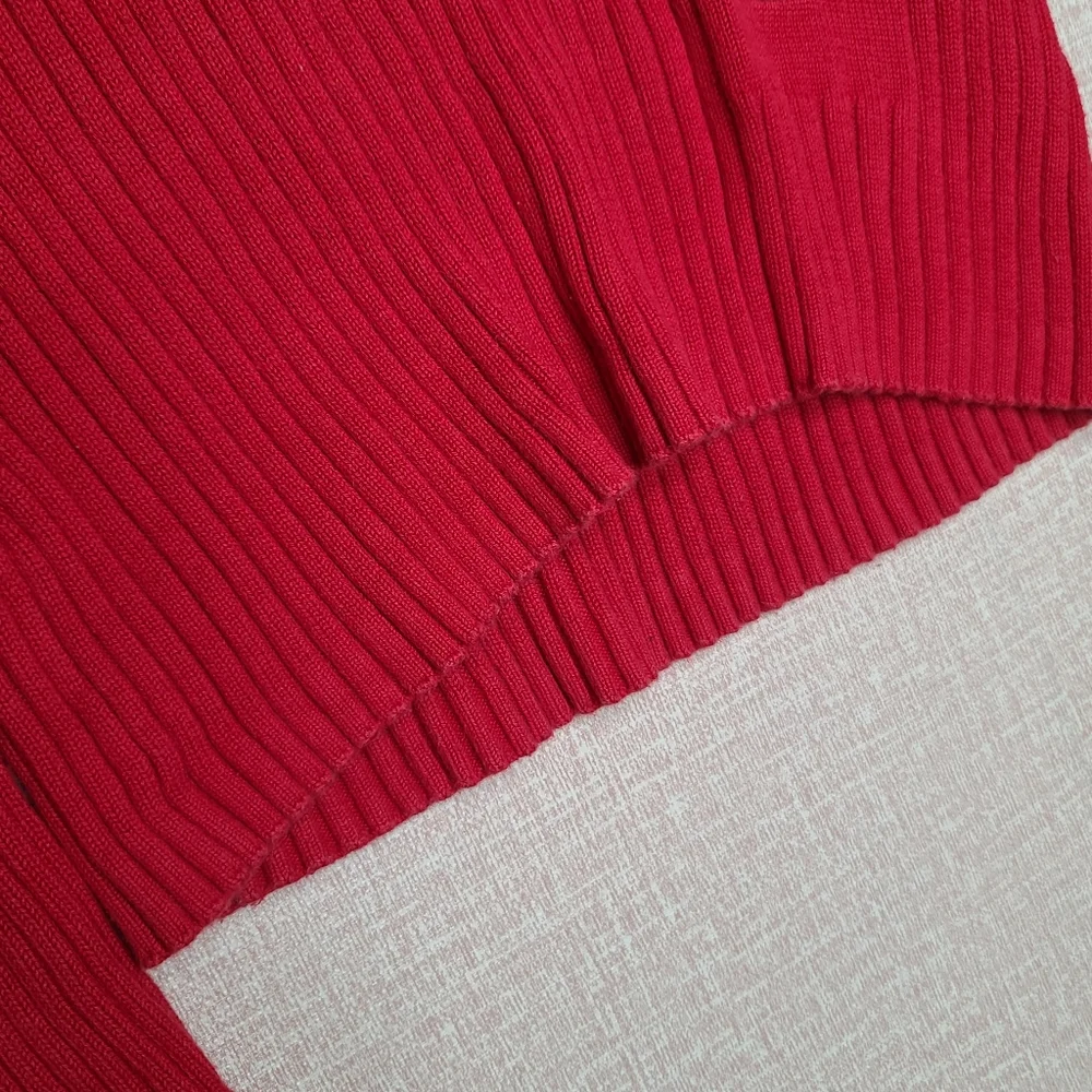 Tommy Hilfiger Red Ribbed Sweater - Picture 3 of 9
